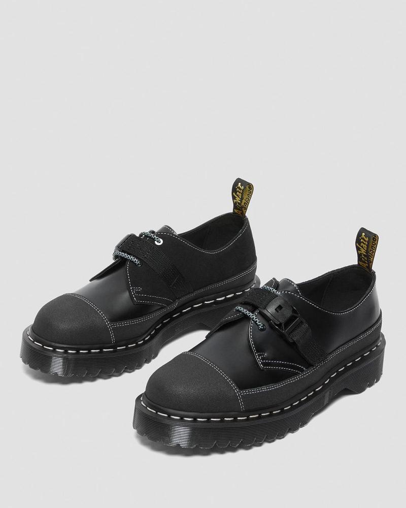 Zapatos Oxford Dr Martens 1461 Tech Made in England Hebilla Hombre Negros | MX 209SGL